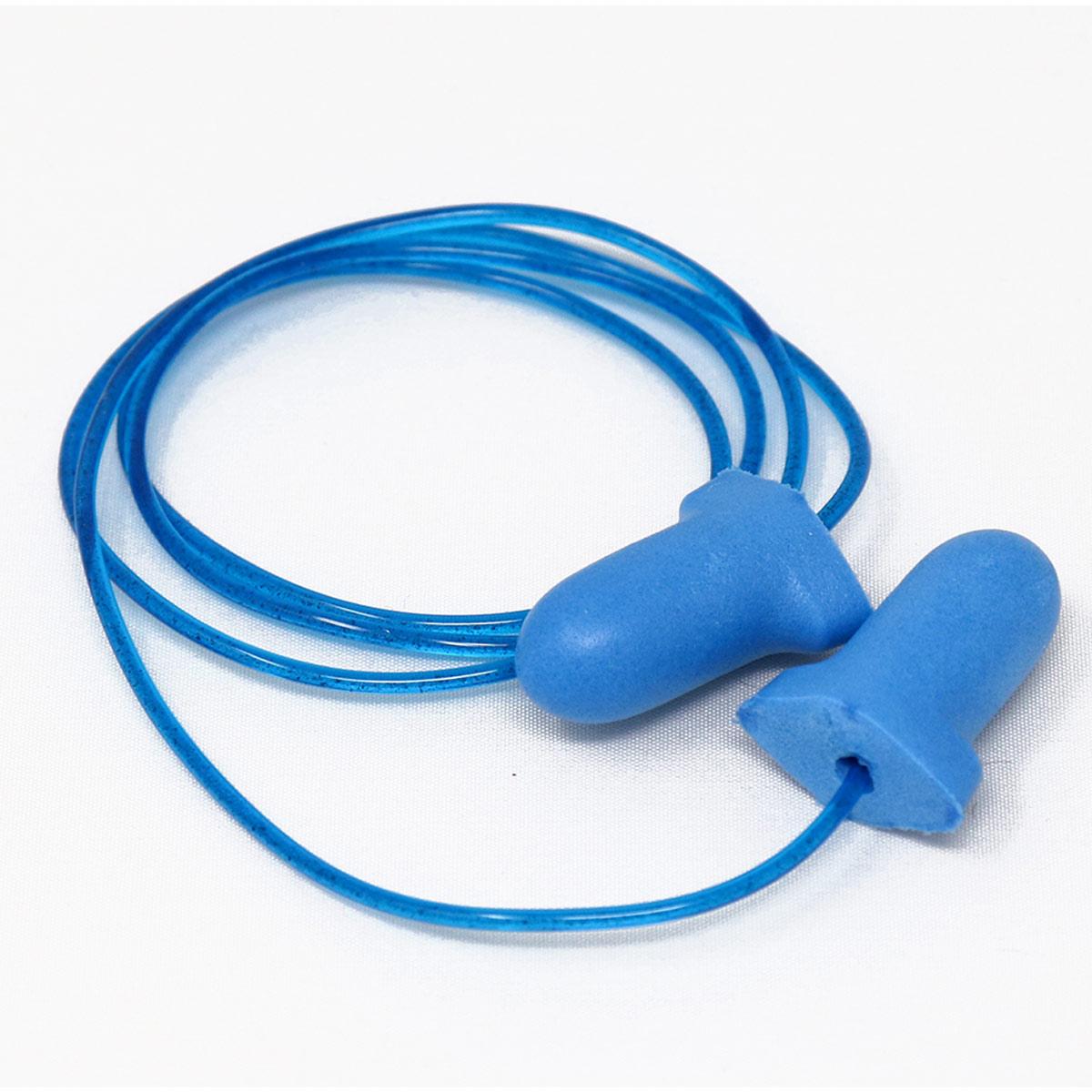 Metal Detectable Corded Earplugs Blue Detectable Cord NRR 30 200